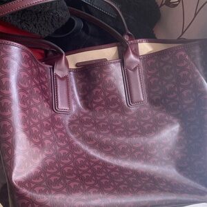 Michael Kors Wine MK Monogram Tote